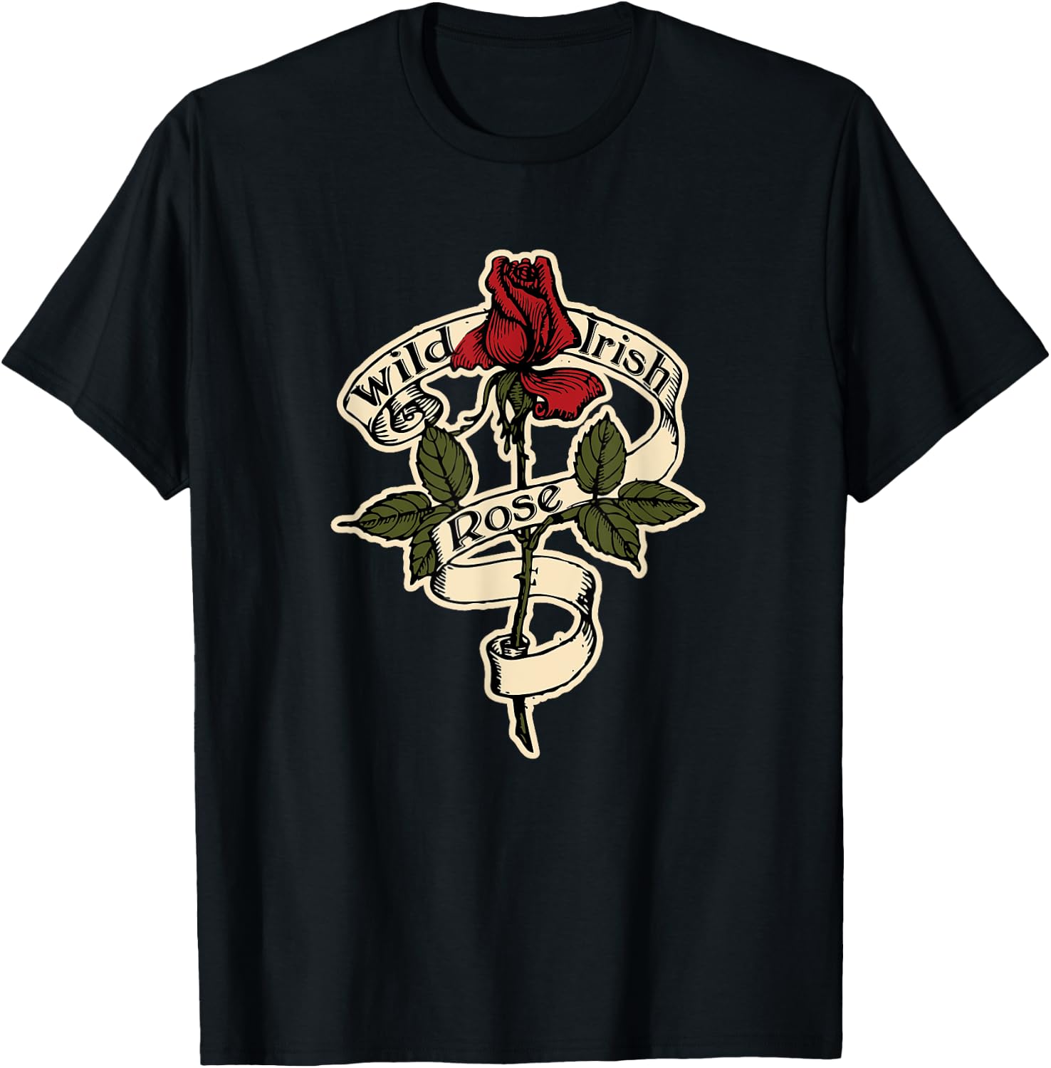 Wild Irish Rose shirt for St. Patrick's Day T-Shirt - T-Shirt | Black