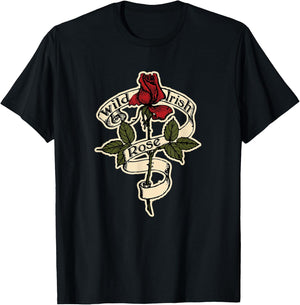 Wild Irish Rose shirt for St. Patrick's Day T-Shirt - T-Shirt | Black