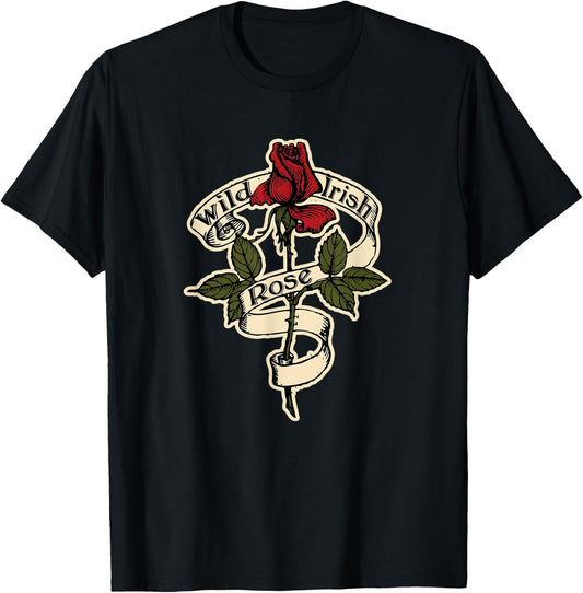 Wild Irish Rose shirt for St. Patrick's Day T-Shirt - T-Shirt | Black
