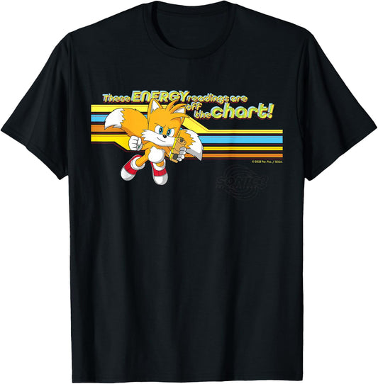 Sonic the Hedgehog 3 - Tails "Energy Readings" T-Shirt - T-Shirt | Black