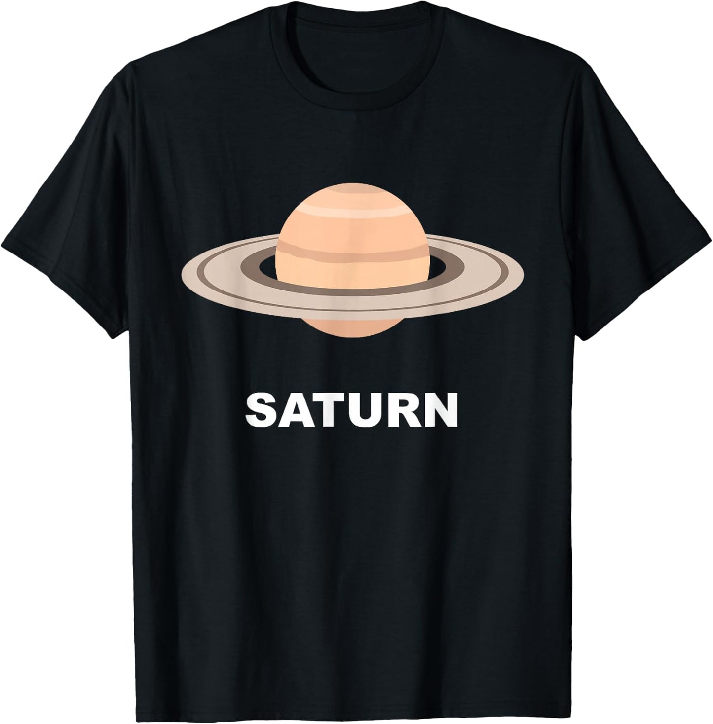 Solar System Group Costumes - Giant Planet Saturn Costume T-Shirt - T-Shirt | Black