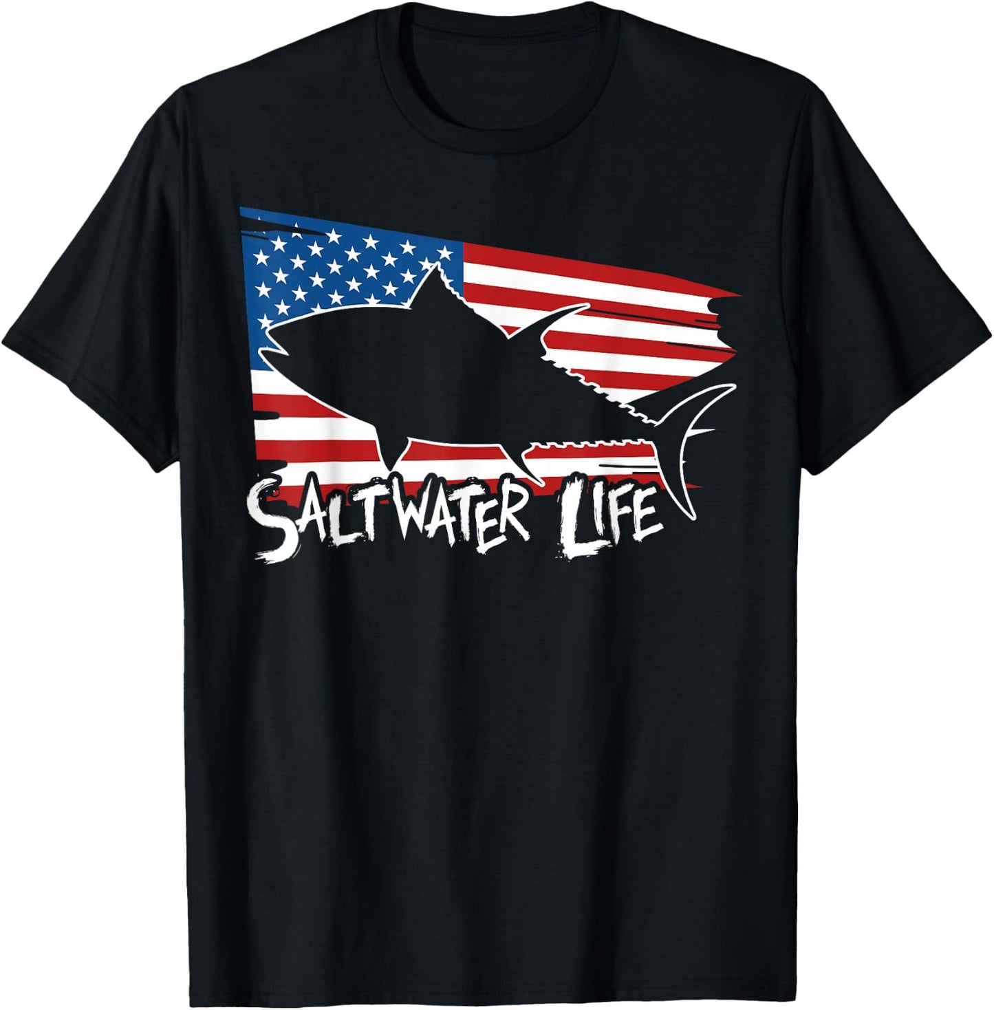 Saltwater Life - Fishing Shirts T-Shirt - T-Shirt | Black