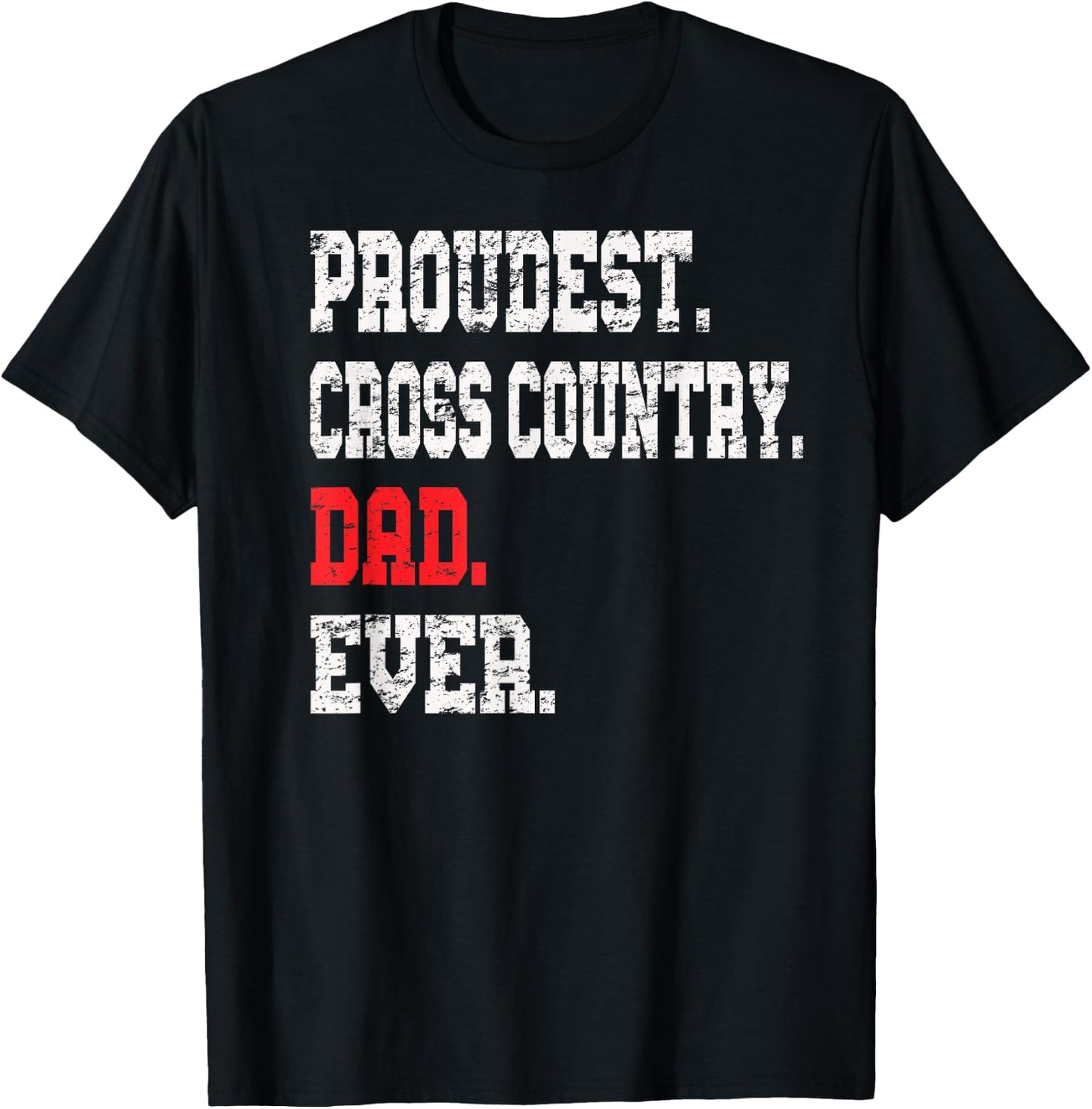Custom Cross Country Dad , Track Dad Shirt T-Shirt - T-Shirt | Black