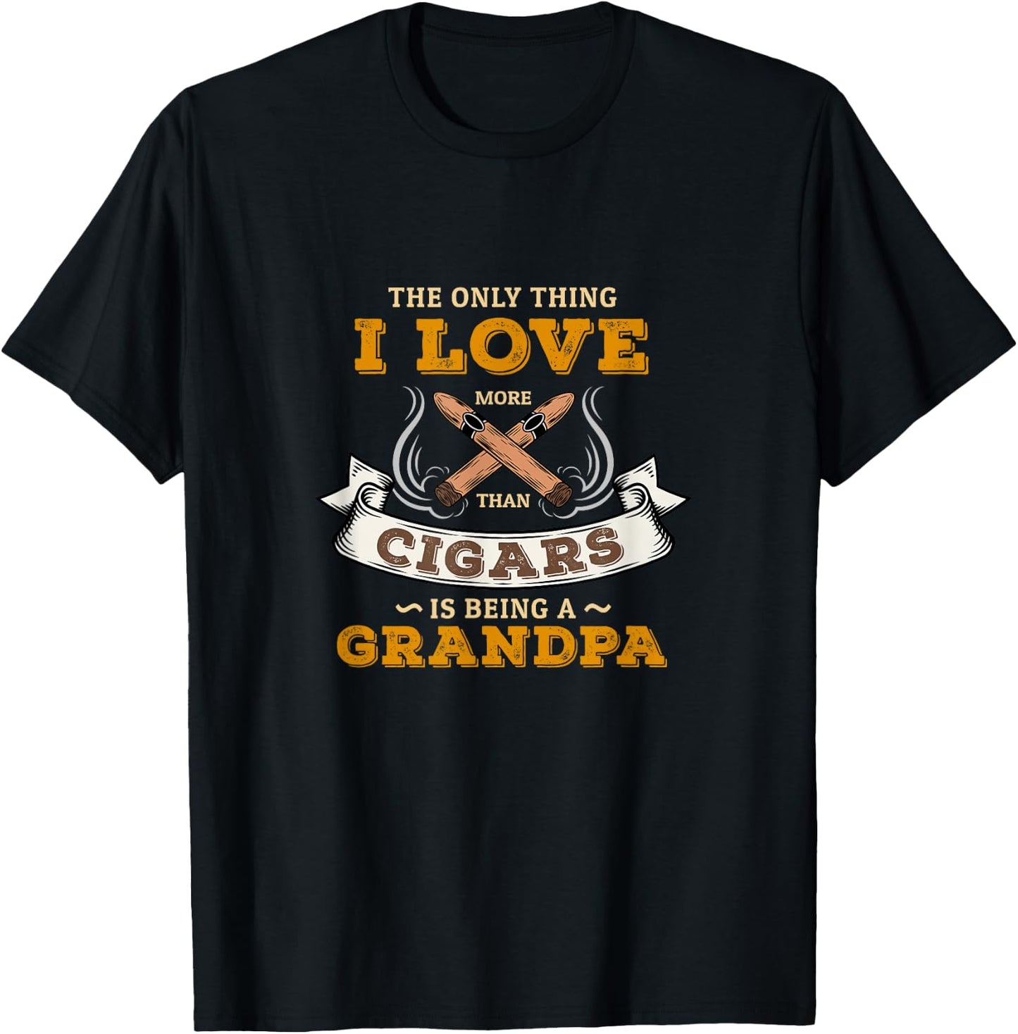 Funny Cigars Grandpa Retirement Scotch Gift Dad T-Shirt - T-Shirt | Black