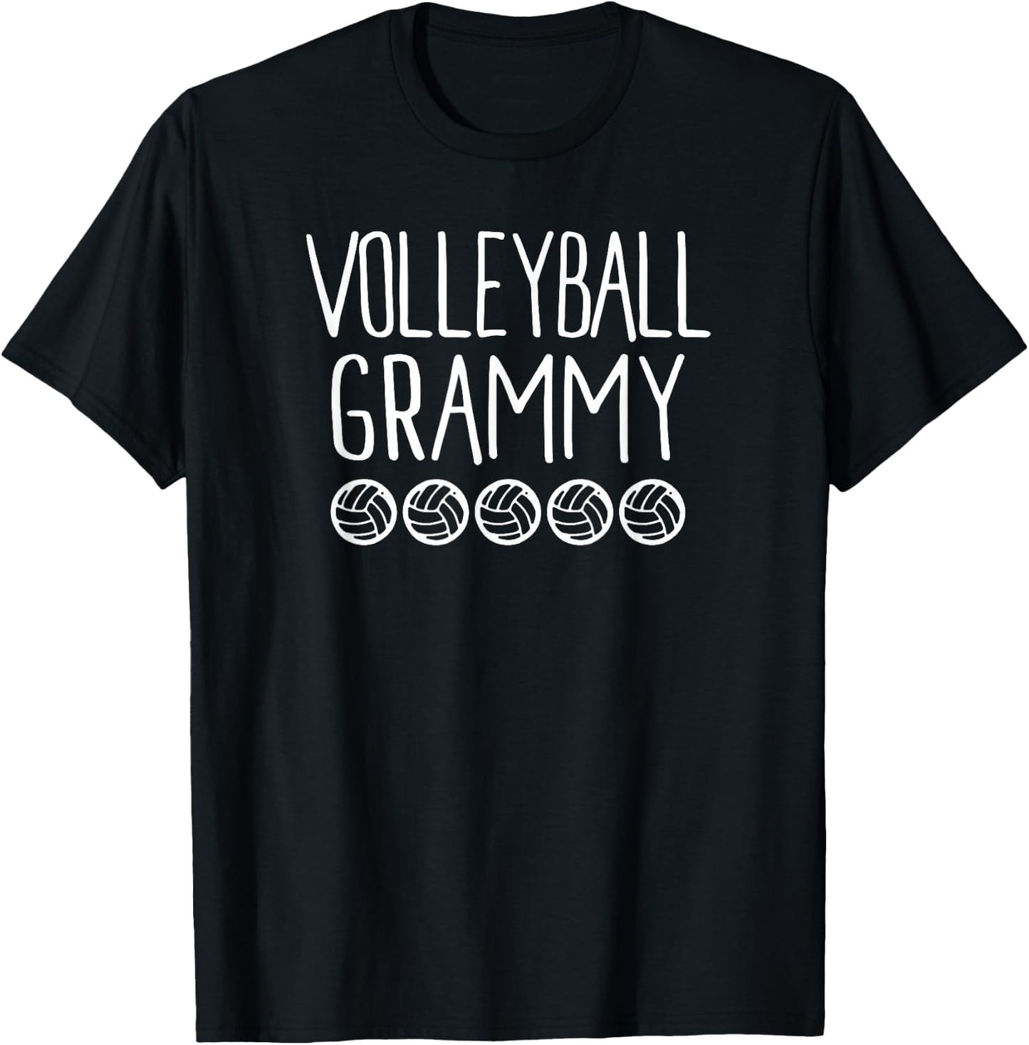 Cute Volleyball Grammy Shirt Sports Shirt T-Shirt - T-Shirt | Black