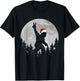 Bigfoot Santa Christmas Tree Lights Funny Xmas Sasquatch T-Shirt - T-Shirt | Black