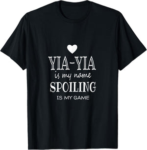 Best Yia-Yia Gift Christmas Birthday Present Women's Black Casual Letter Print Short Sleeve T-Shirt - T-Shirt | Black