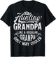 I'm a Hunting Grandpa T shirt Vintage Deer Grandfather Dad T-Shirt - T-Shirt | Black