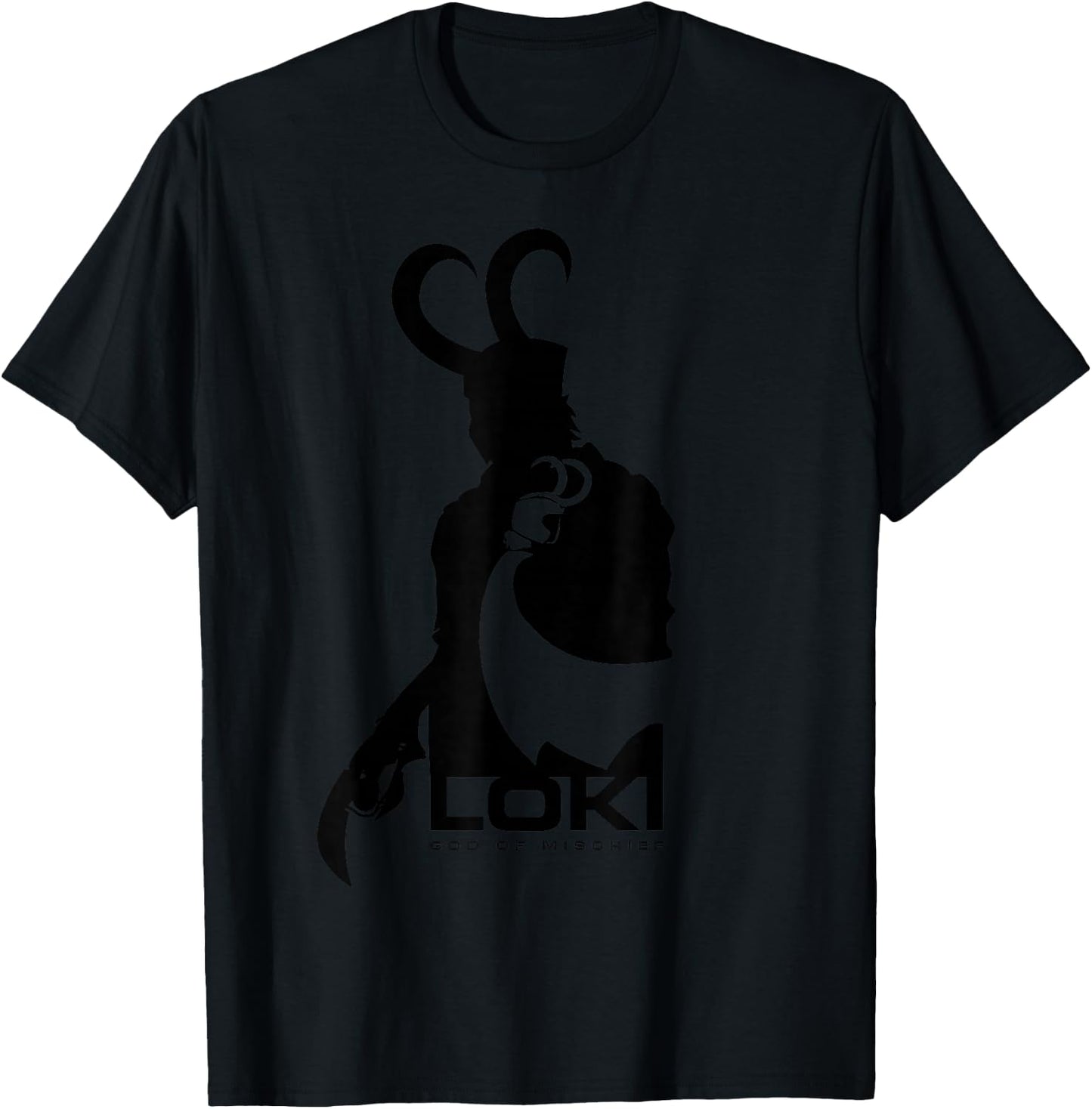 Marvel Loki Silhouette and Shadow Graphic T-Shirt - T-Shirt | Black