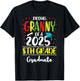 Funny Proud Granny of a Class of 2025 8th Grade Graduate T-Shirt - T-Shirt | Black