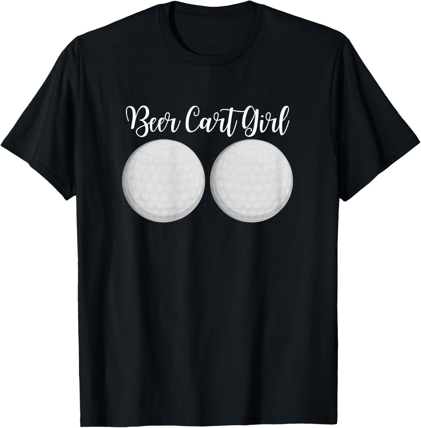 Beer Cart Girl Drink Cart Server Beverage Cart Funny T-Shirt - T-Shirt | Black