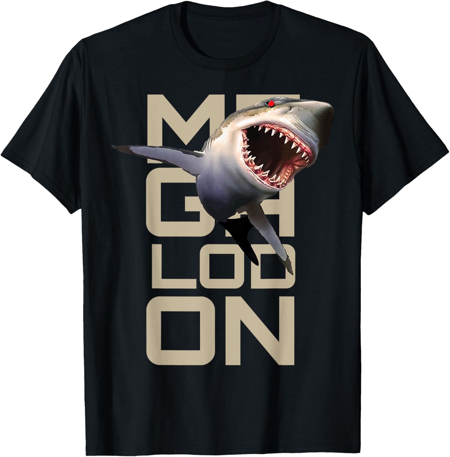 Megalodon Megladon Shark Extinct Biggest Shark Ever T-Shirt - T-Shirt | Black