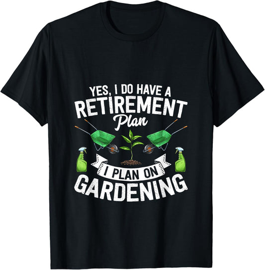 Gardening Gardener retirement gift shirt T-Shirt - T-Shirt | Black