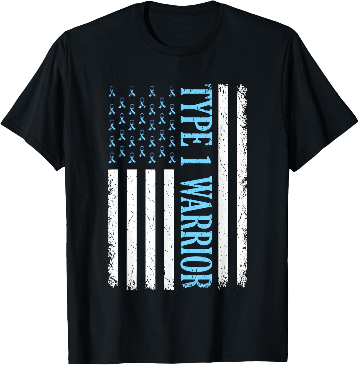 Type One Warrior Diabetes Awareness Diabetic Gifts Men Women T-Shirt - T-Shirt | Black