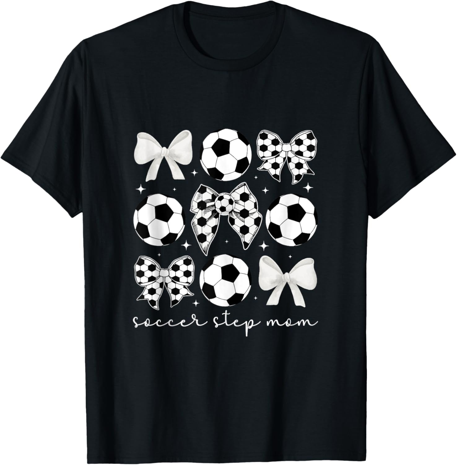 Soccer Step-Mom Of A Soccer Player Stepmother Coquette T-Shirt - T-Shirt | Black