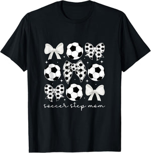 Soccer Step-Mom Of A Soccer Player Stepmother Coquette T-Shirt - T-Shirt | Black