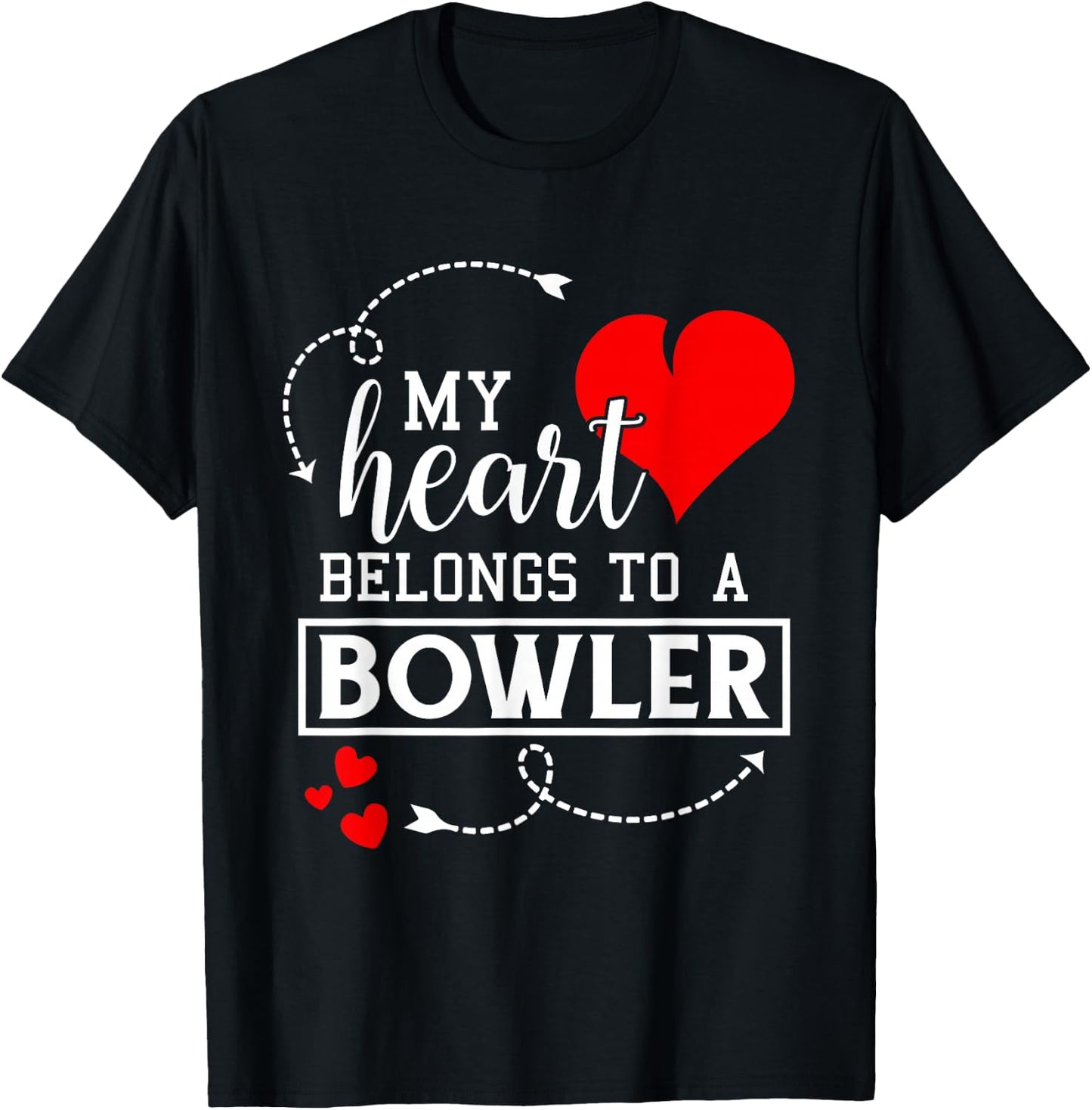 I Love My Bowler Husband Wife Gifts Valentines Day Shirt T-Shirt - T-Shirt | Black