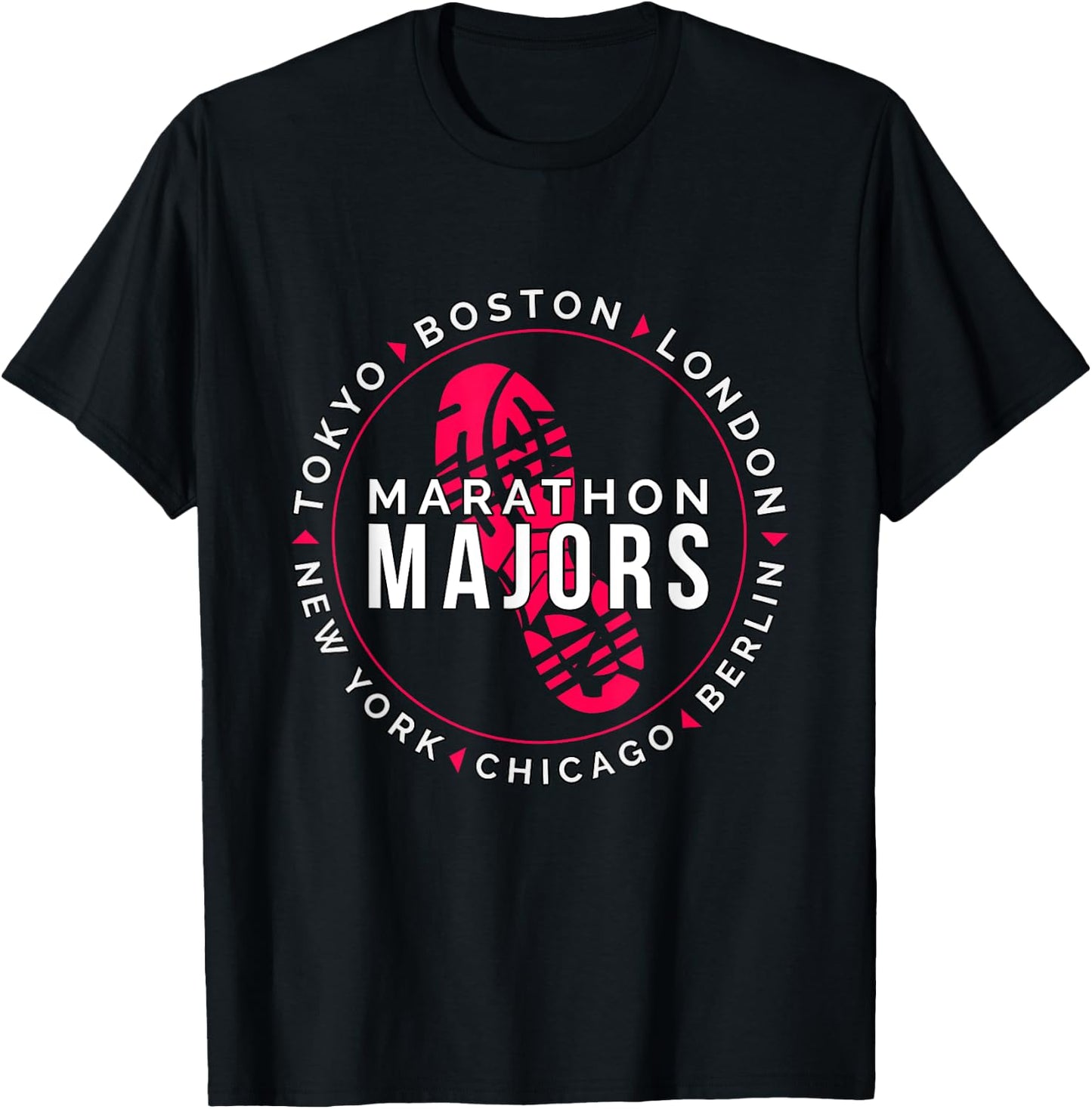 Marathon Majors Runner Finisher 26 Miles T-Shirt - T-Shirt | Black