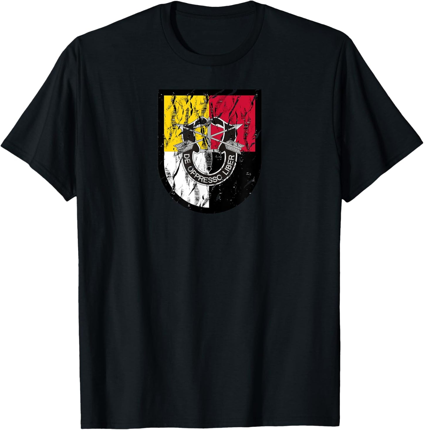 US Special Forces Shirt - 3rd Group (SFG) - Distressed T-Shirt - T-Shirt | Black