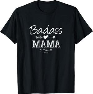 Badass Mama, Christmas Gift Strong as a Mother Funny Mom T-Shirt - T-Shirt | Black