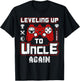 Leveling Up To Uncle Again Pregnancy Announcement T-Shirt - T-Shirt | Black