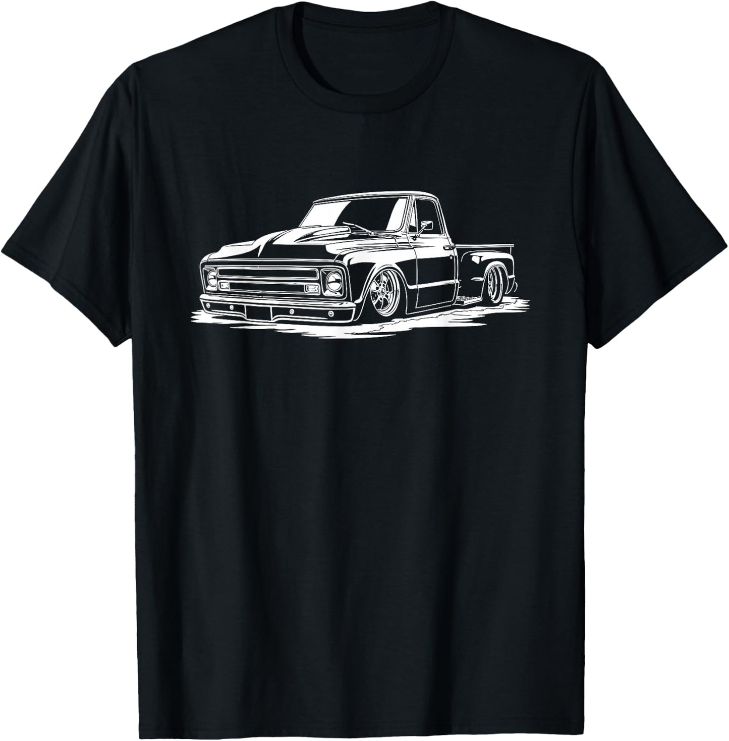 1967 C10 Stepside Truck Old School C10 Silhouette Classic T-Shirt - T-Shirt | Black