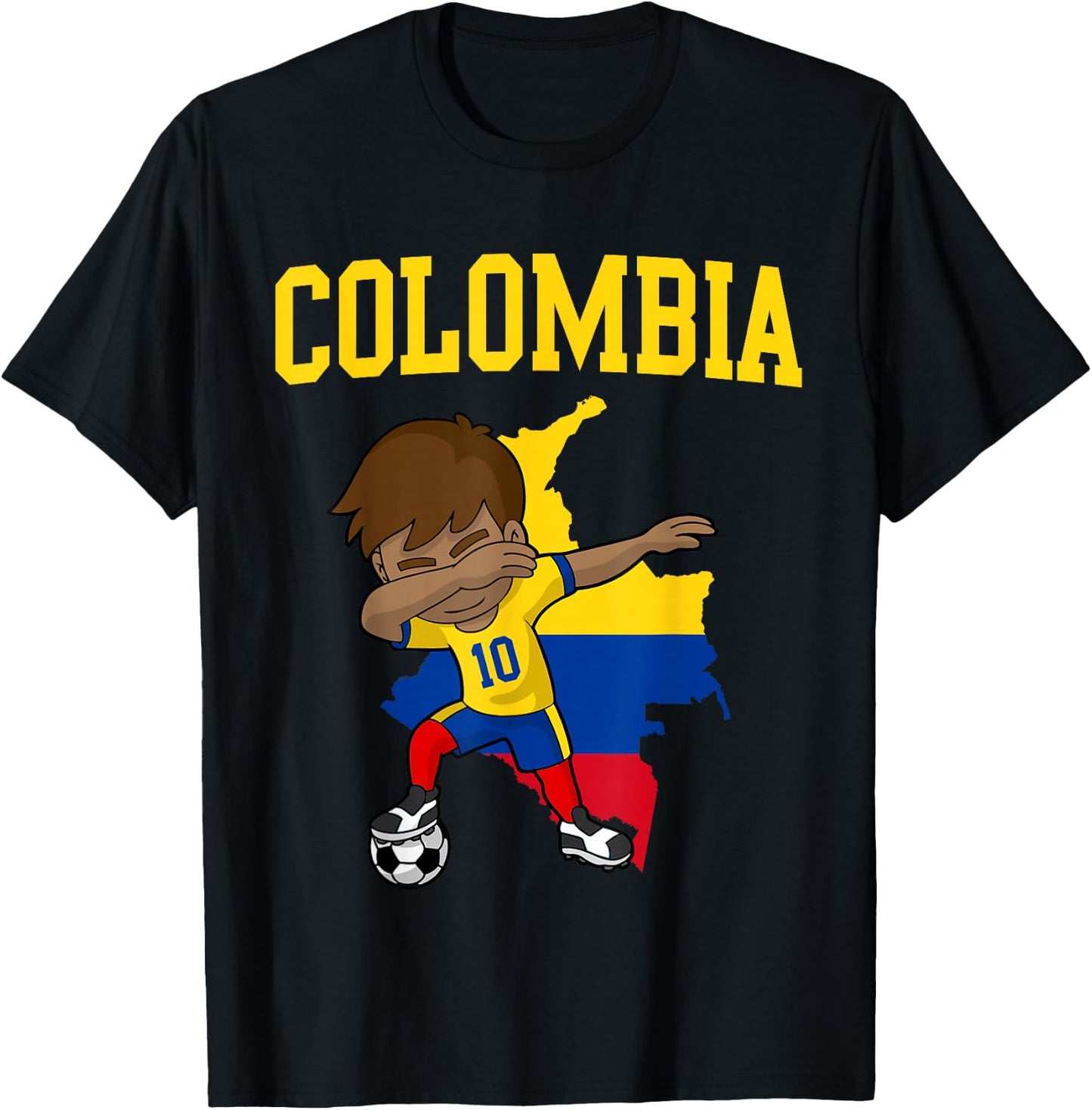 Colombia Soccer Colombian Football Dabbing T-Shirt - T-Shirt | Black