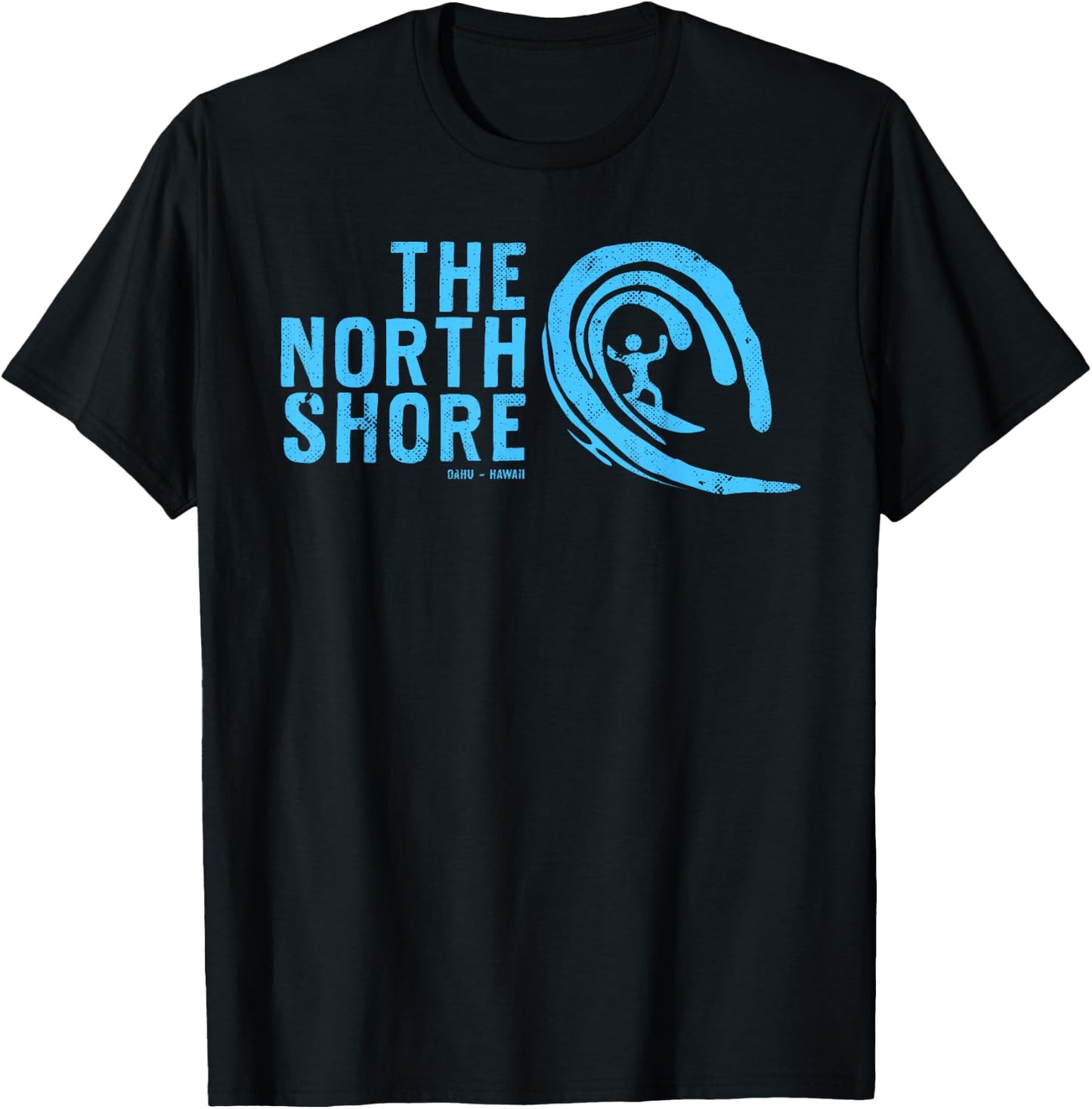 The North Shore Oahu Hawaii, Hawaiian Surf Family Vacation T-Shirt - T-Shirt | Black