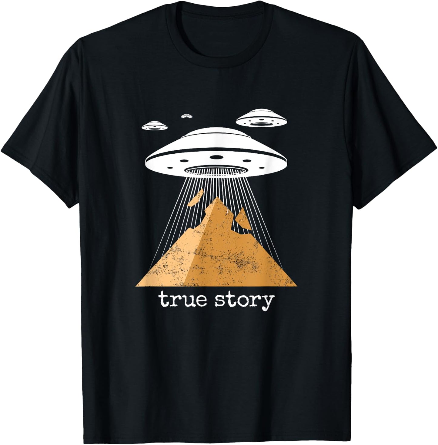 Ancient Alien Theory Novelty Shirt - UFO Conspiracy T-Shirt - T-Shirt | Black