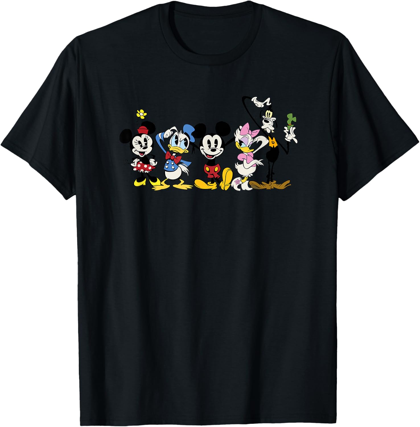 Disney Channel Mickey and Friends Cartoon T-Shirt - T-Shirt | Black