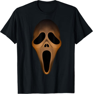 Ghost Face Spooky Halloween Face Costume T-Shirt - T-Shirt | Black