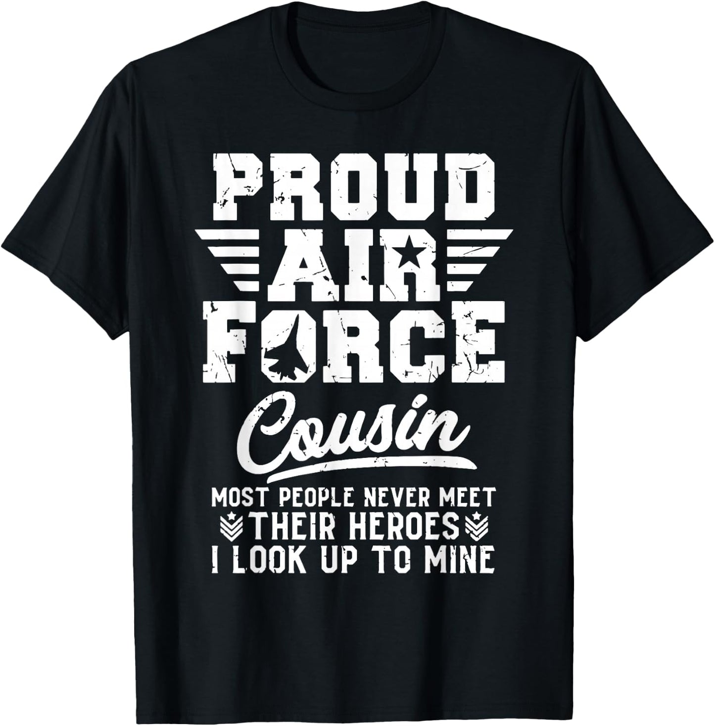 Proud US Air Force Cousin Shirt Gift Military Pride T-Shirt - T-Shirt | Black