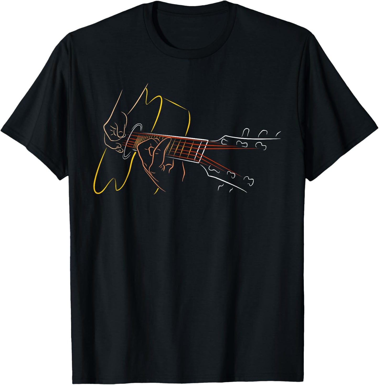 Acoustic Guitar Player | Great Guitarist or Band Gift T-Shirt - T-Shirt | Black
