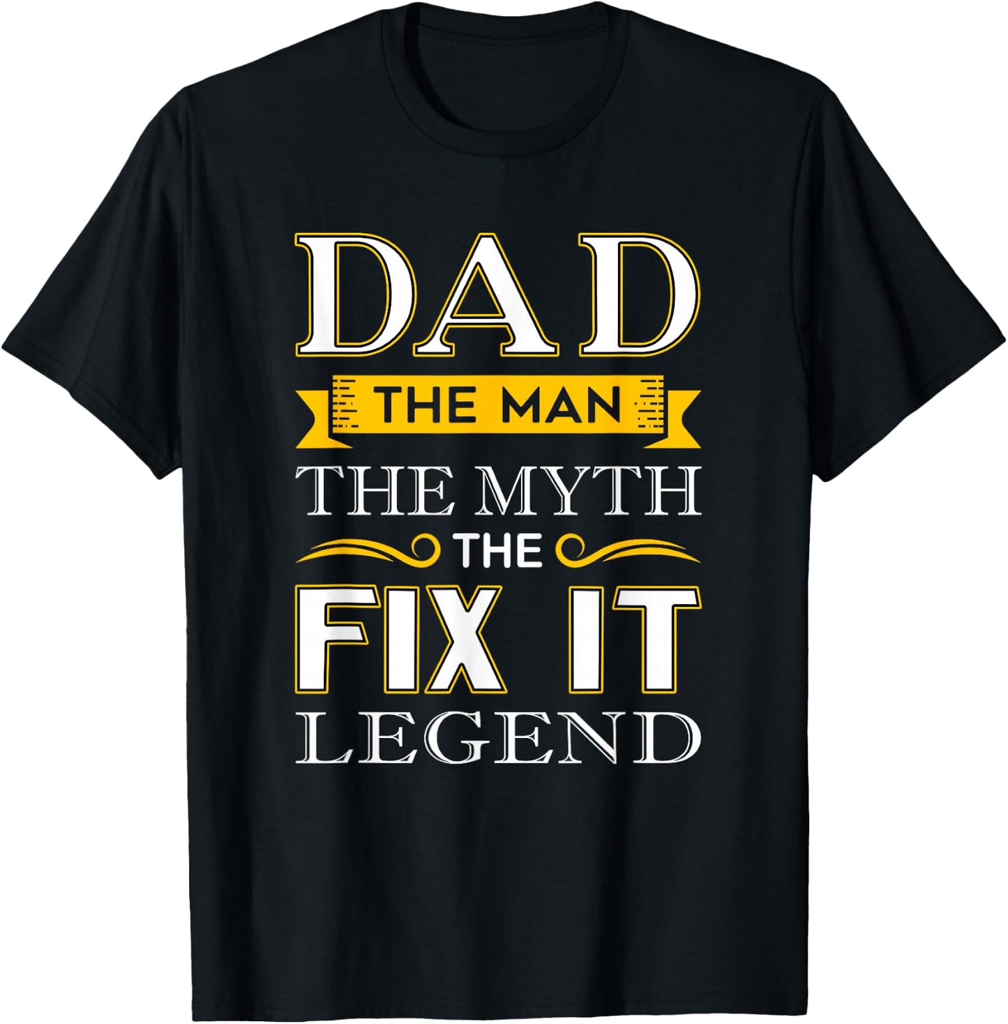 Mr Fix It Dad Fathers Day Handy Man T-Shirt - T-Shirt | Black