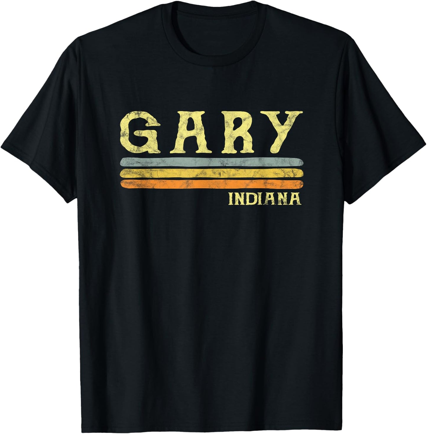 Vintage Gary Indiana IN Gift Love Souvenir T-Shirt - T-Shirt | Black