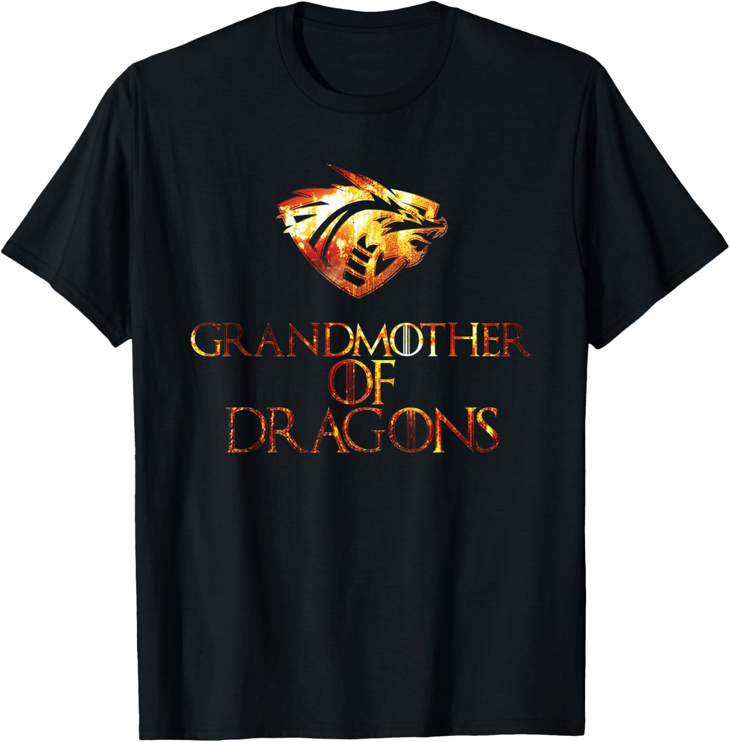 Grandmother Of Dragons Cool Vintage Style Gift T-Shirt - T-Shirt | Black