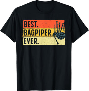 Best Bagpipe Design Women Bagpipe Player Bagpiper T-Shirt - T-Shirt | Black