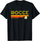 Bocce Shirt Retro Vintage 70's Men Women Gift Bocce Ball T-Shirt - T-Shirt | Black