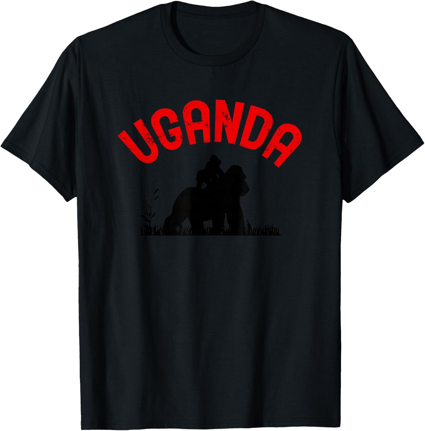 Uganda Gorilla Safari Gift T-Shirt - T-Shirt | Black