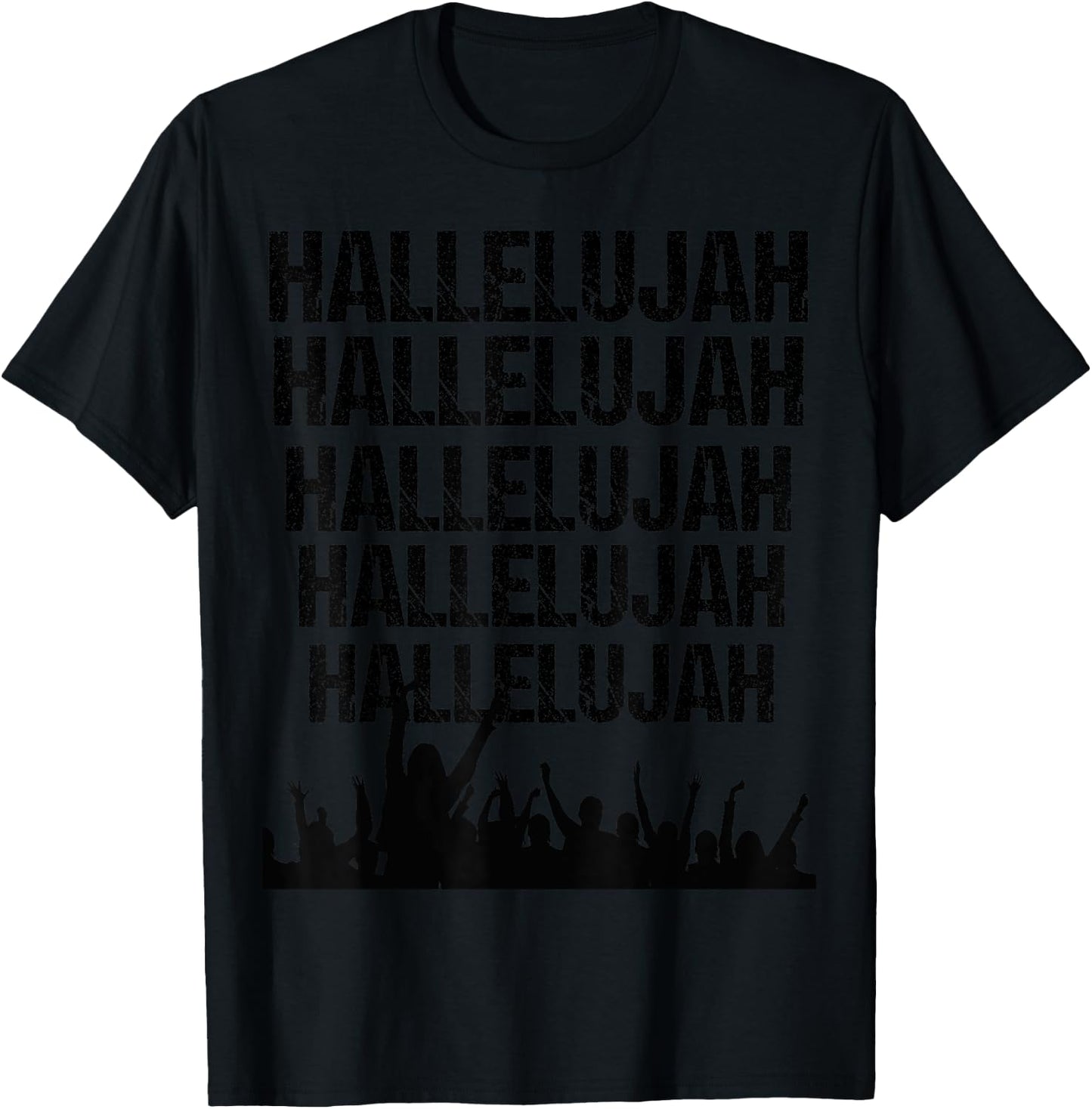 Hallelujah Inspirational Praise And Worship Christian Gift T-Shirt - T-Shirt | Black