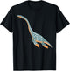 Cute Elasmosaurus | Swimming Ocean Dinosaur & Gift T-Shirt - T-Shirt | Black