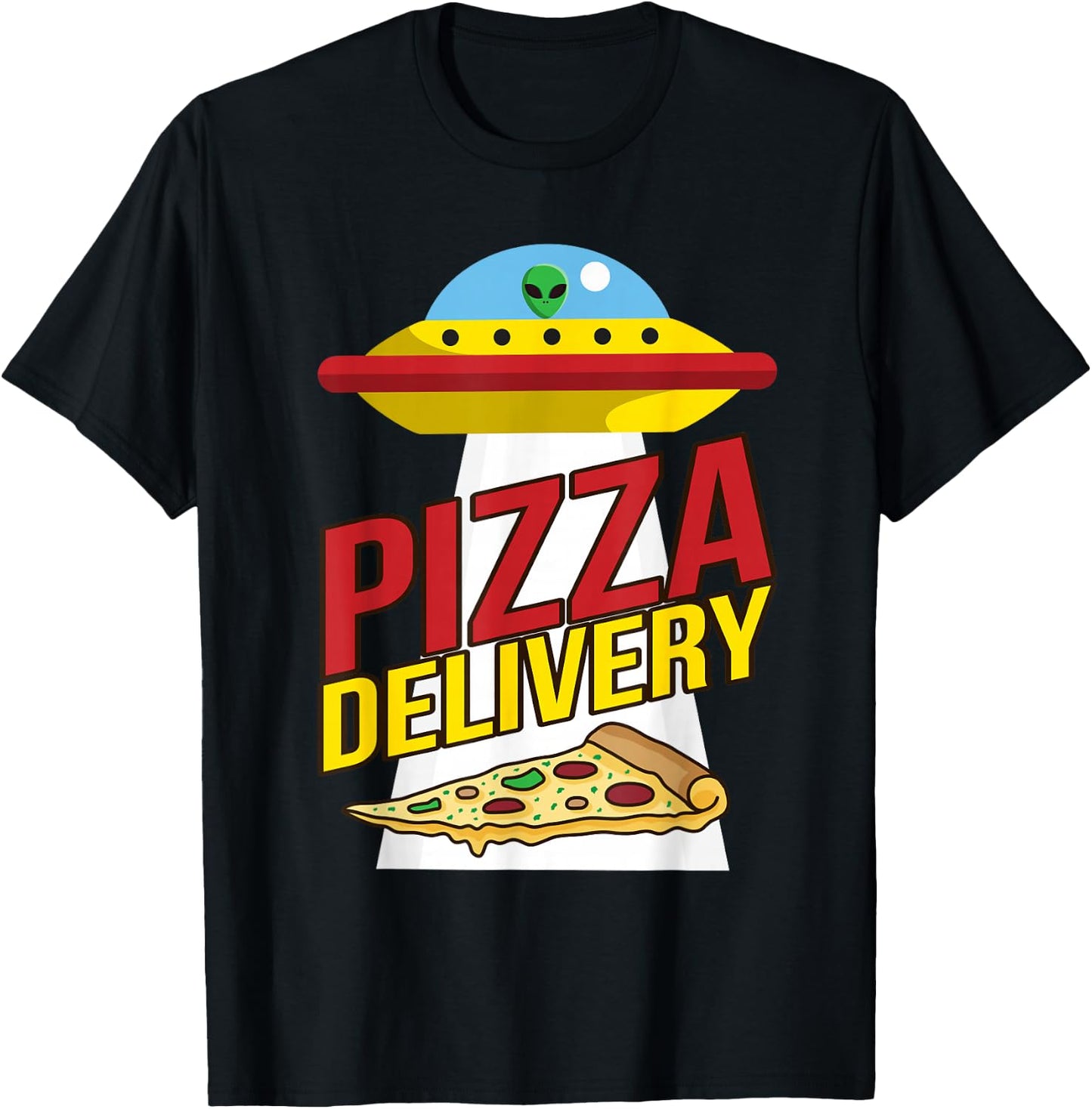 Cute Pizza Delivery Kid Birthday Gift Pizza Lovers T-Shirt - T-Shirt | Black