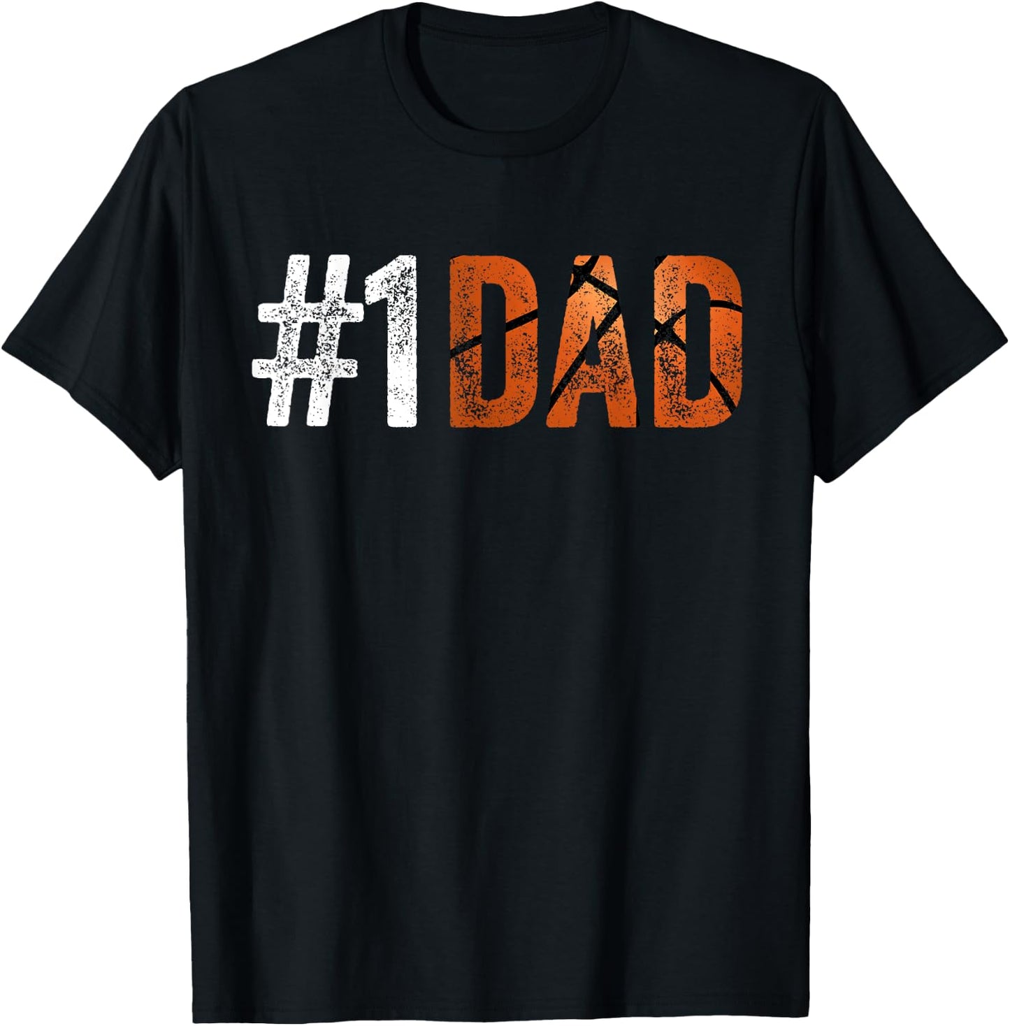 Number One Basketball Dad from Son for Fathers Day Funny T-Shirt - T-Shirt | Black