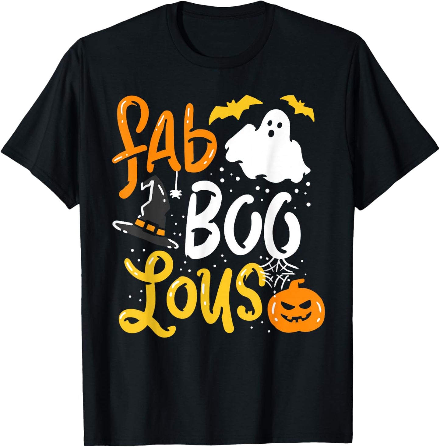 Halloween Shirt Fab Boo Lous Trick Or Treats T-Shirt - T-Shirt | Black