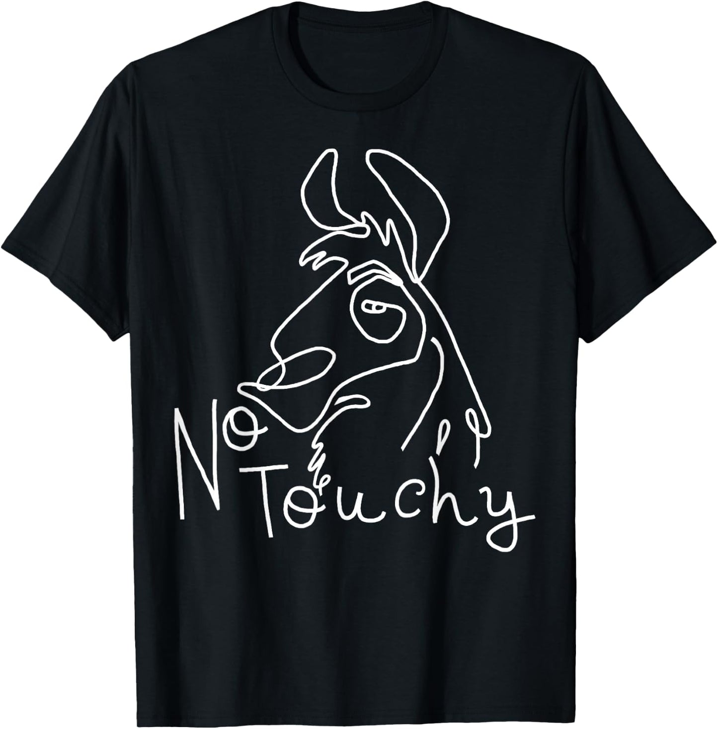 Disney Emperor's New Groove Kuzco The Llama No Touchy T-Shirt - T-Shirt | Black