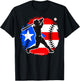 Baseball Pitcher Puerto Rico Flag Puerto Rican Softball T-Shirt - T-Shirt | Black