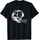 Vintage Football Jersey Number 28 Player Number T-Shirt - T-Shirt | Black