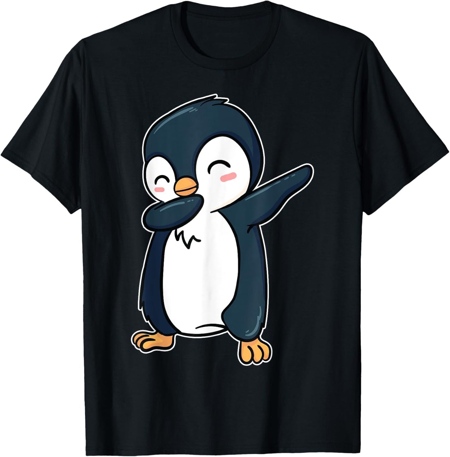 Dabbing Penguin Dab Dance Seabird Animal Lover Waterbird T-Shirt - T-Shirt | Black