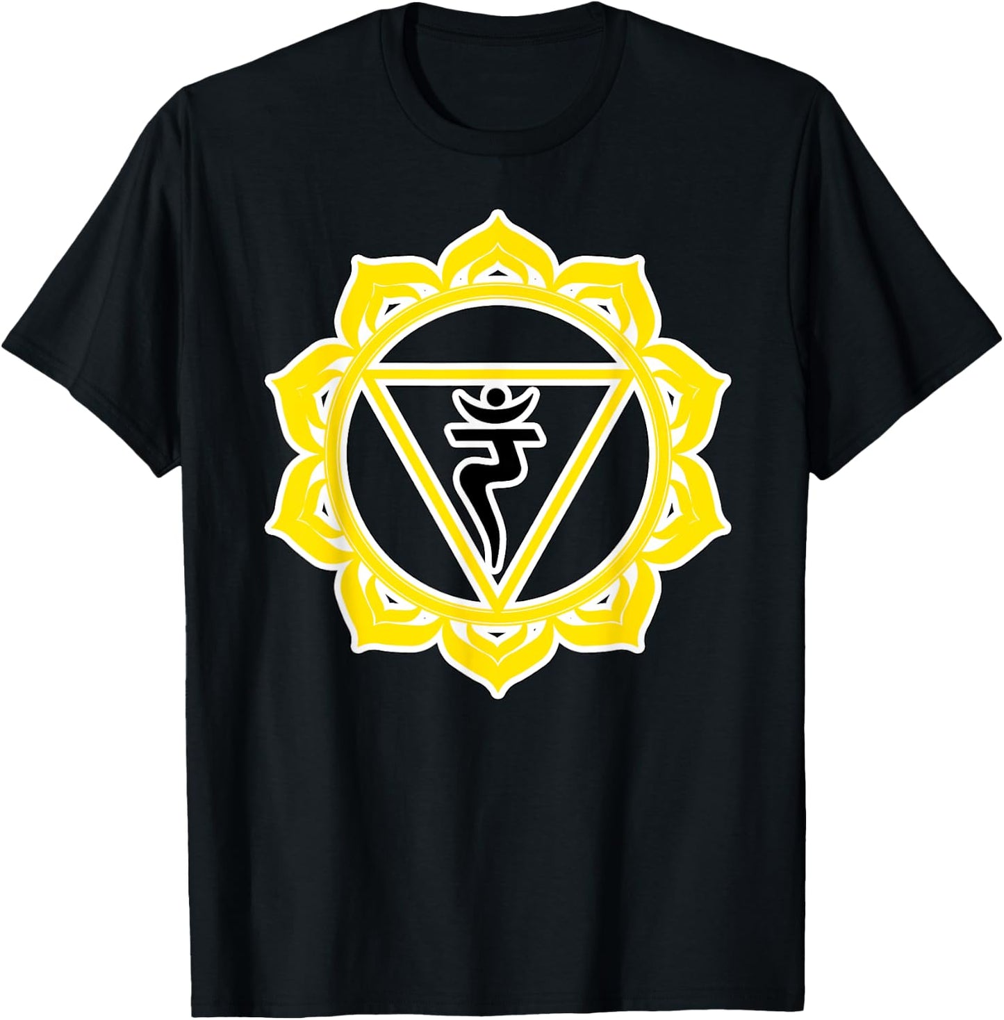 Yoga Manipura Solar Plexus Wisdom Power Yellow Chakra T-Shirt - T-Shirt | Black