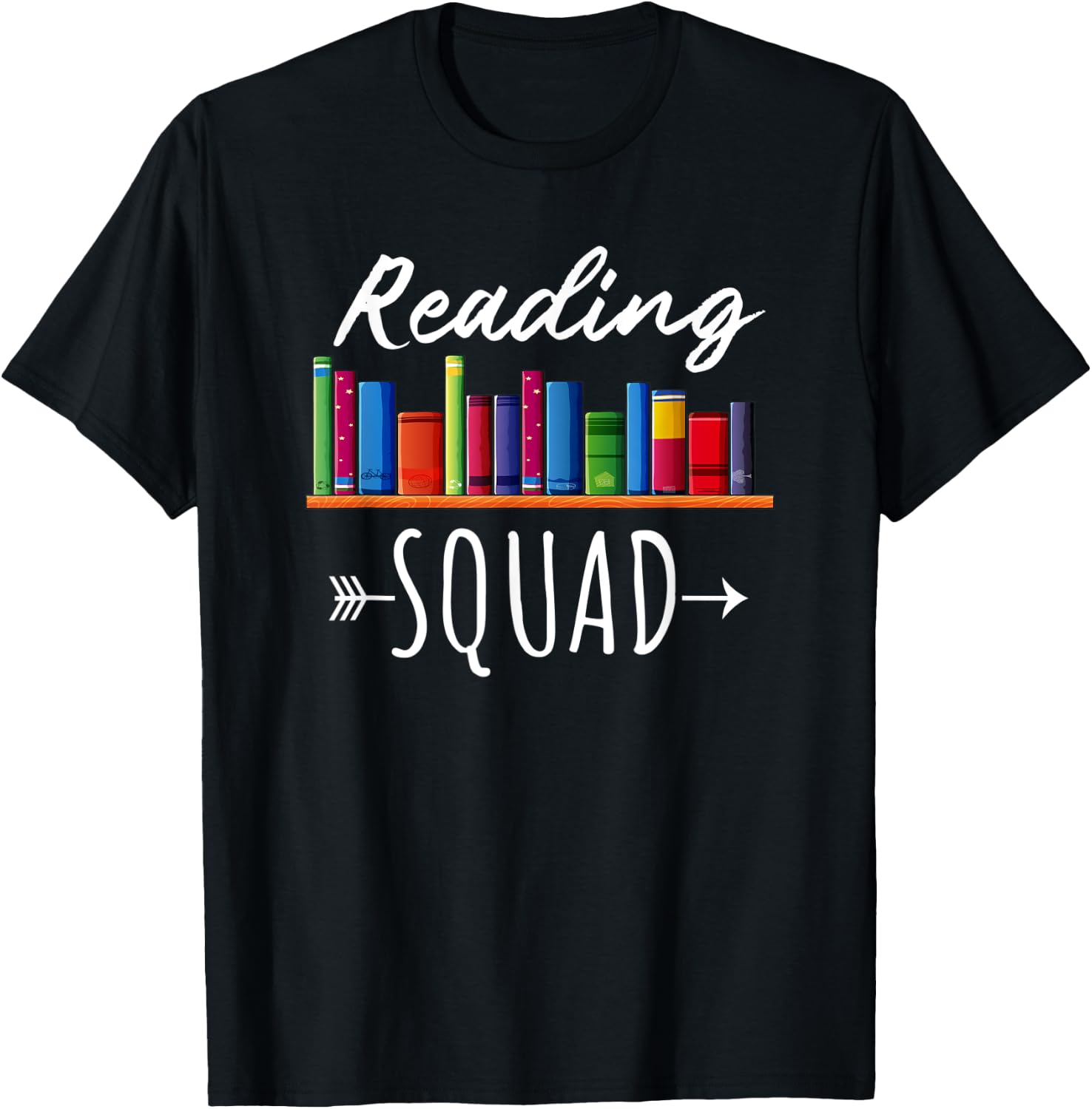 Reading Squad Book Lovers Readers Teacher Appreciation Gift T-Shirt - T-Shirt | Black